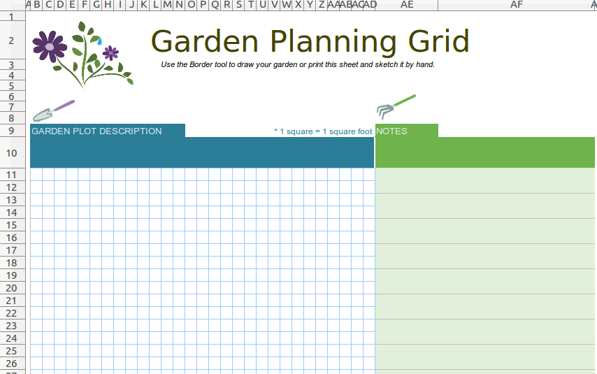 office garden planner templates